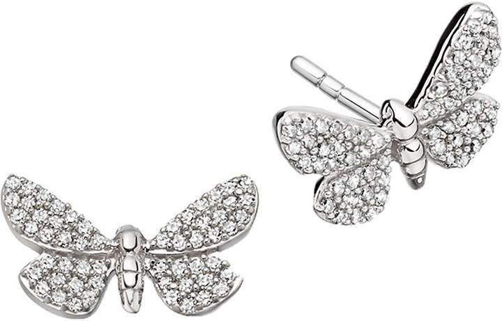 Photoaxis Cinnabar Papillon 14ct white gold diamond stud earrings