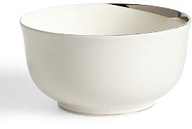 Crescent White Small Round Bowl