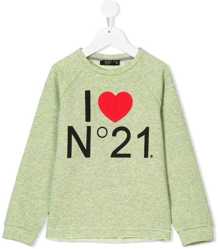 No21 Kids logo print sweatshirt