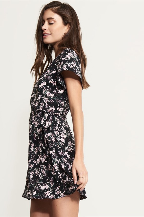 Fit-And-Flare Wrap Dress
