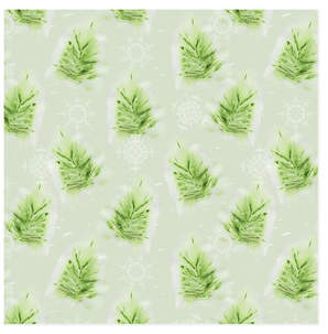 Painted Pines and Snow Self-Launch Wrapping Paper