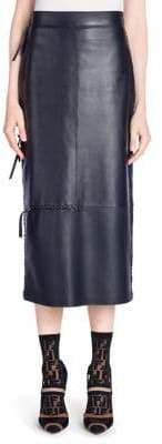 Leather Stitch Pencil Skirt