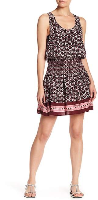 Smocked Waist Print Cover Up