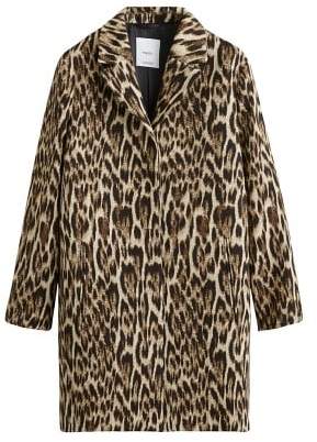 Unstructured leopard coat