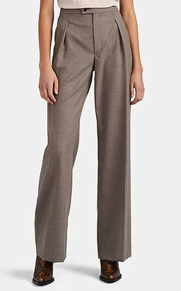 Chloé Women's Mélange Wool Wide-Leg Trousers - Gray Chloé Women's Mélange Wool Wide-Leg Trousers - Gray
