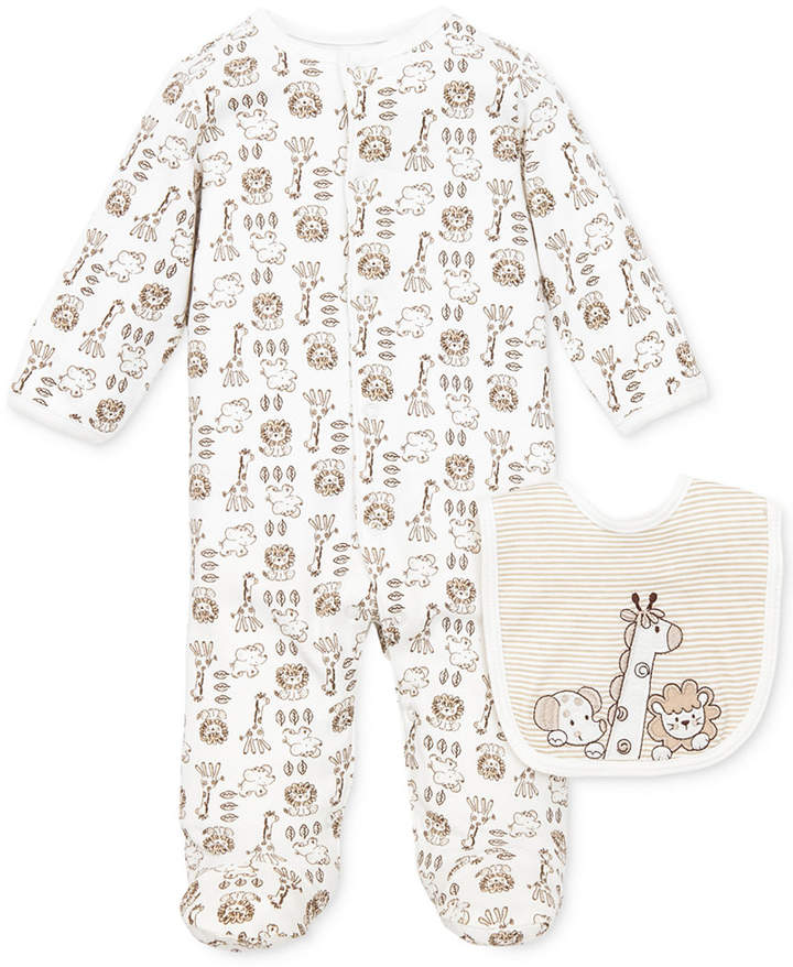 Footed Coverall and Bib Set, Baby Boys