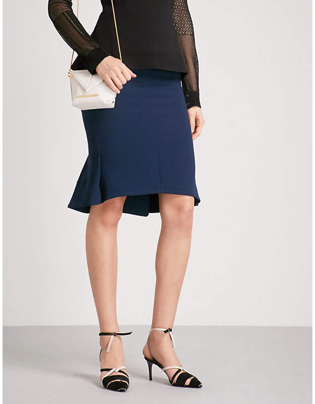 Nash wool-crepe skirt