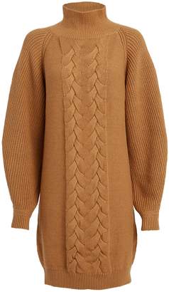 Caroline Constas Cable Knit Wool-Blend Sweater Dress Caroline Constas Cable Knit Wool-Blend Sweater Dress
