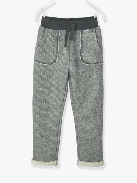 Boys' Fleece Trousers - grey dark solid