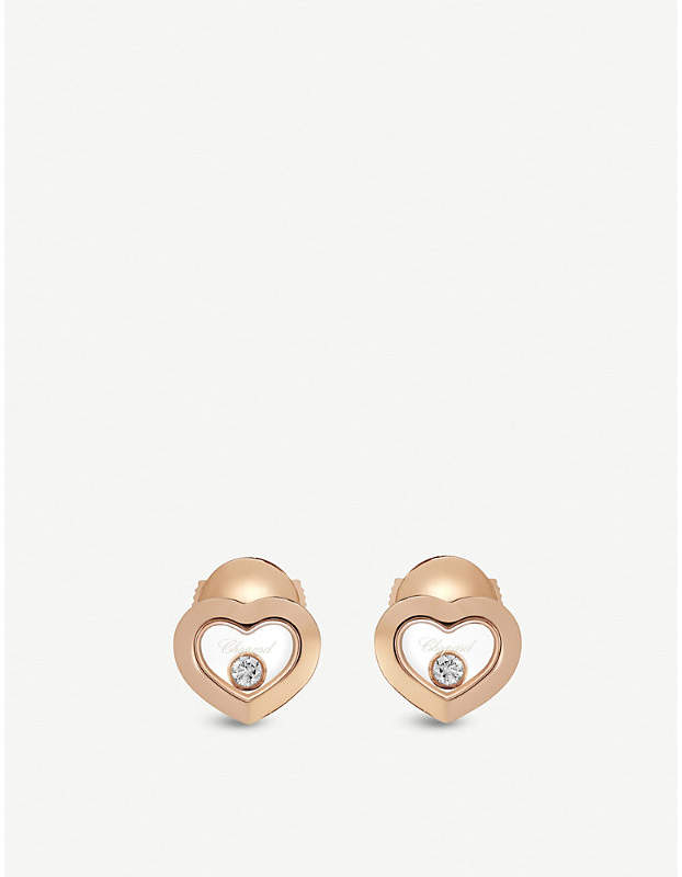 Happy Diamonds Icons 18ct rose-gold and diamond earrings