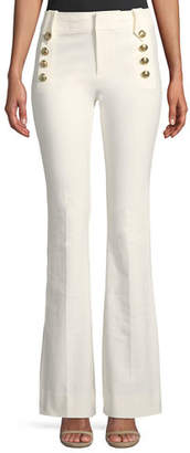 Derek Lam 10 Crosby Flare Trousers w/ Sailor Buttons