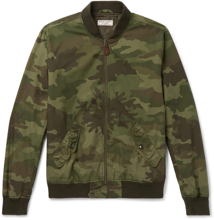 Wallace & Barnes Camouflage-Print Cotton-Ripstop Bomber Jacket