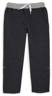 Toddler's, Little Boy's & Boy's Marl Cotton Roll-Up Track Pants
