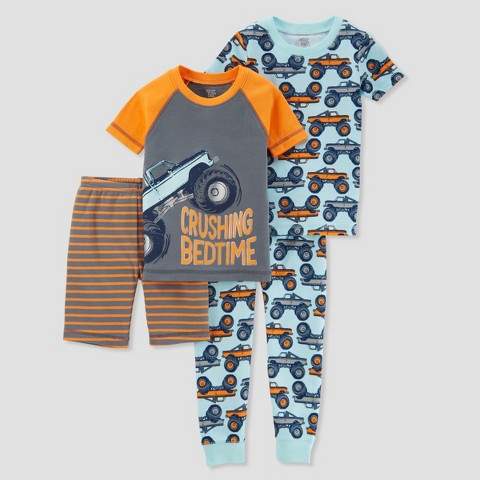 Just One You made by carter Toddler Boys' 4pc Crushing Bedtime Pajama Set - Just One You® made by carter's Orange