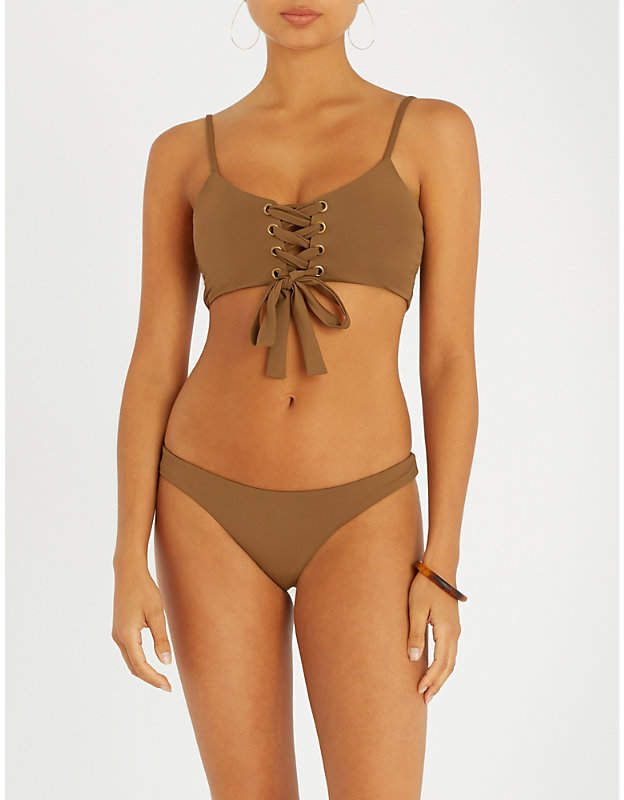 Scarlett lace-up bikini top