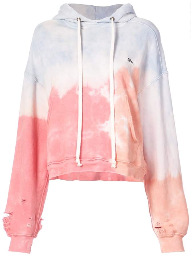 Done Pink Multicolor Tie Dye Hoodie