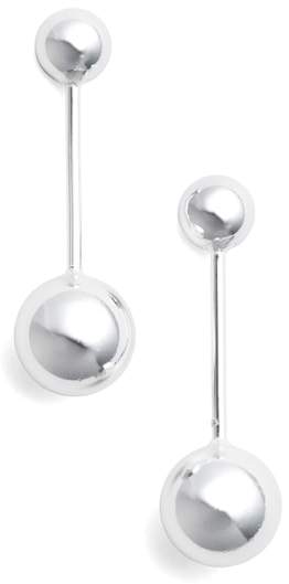 Small Sphere Linear Drop Earrings