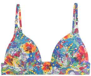 Floral-Print Bikini Top