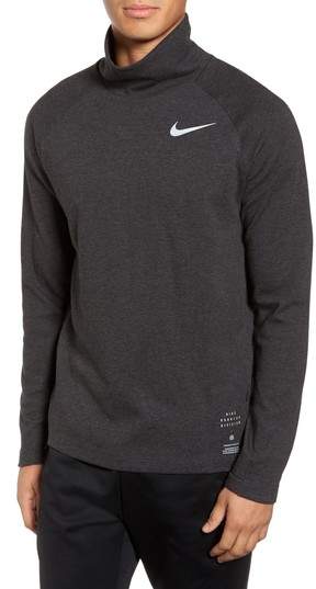 Mock Neck Long Sleeve Running T-Shirt