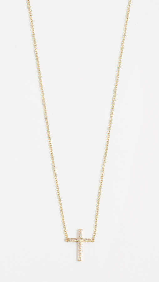 Jennifer Meyer Jewelry Thin Cross Necklace