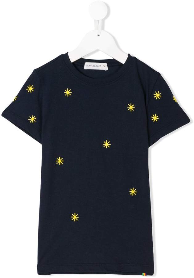 Manuel Ritz Kids star embroidered T-shirt