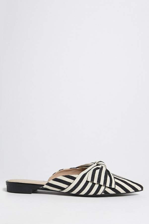 Striped Bow Mules