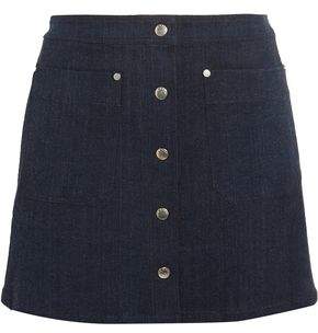 Siggy Cotton-Blend Chambray Mini Skirt
