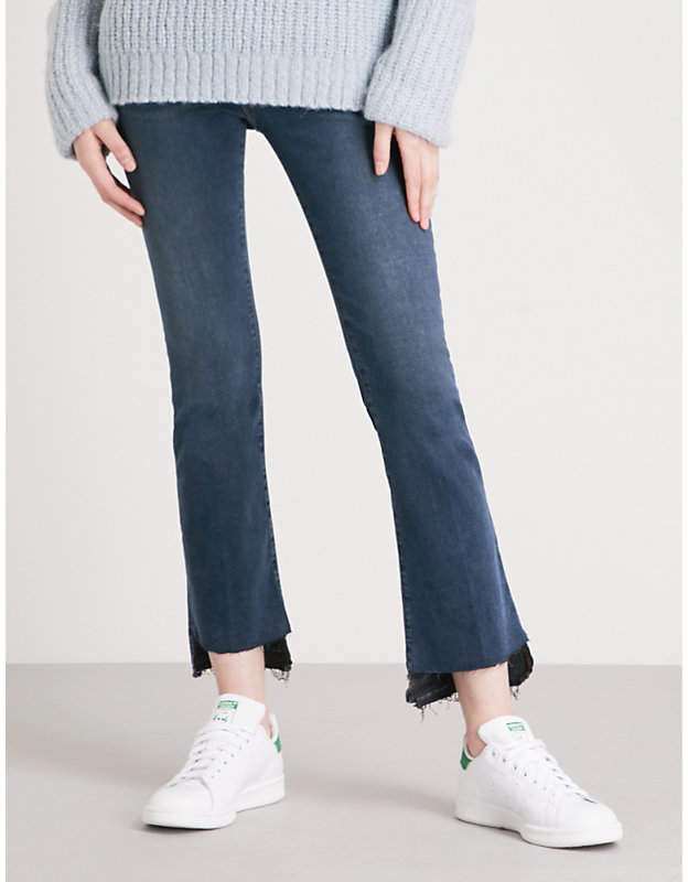 Le Crop Mini Boot released-hem kick-flare high-rise jeans