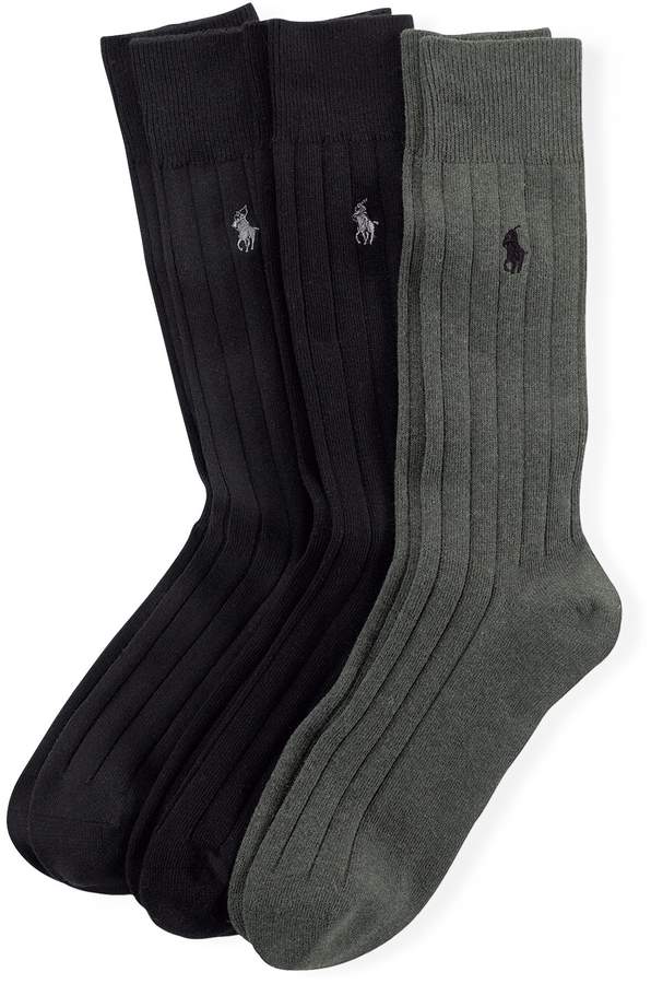 Combed Cotton Rib Sock 3-Pack
