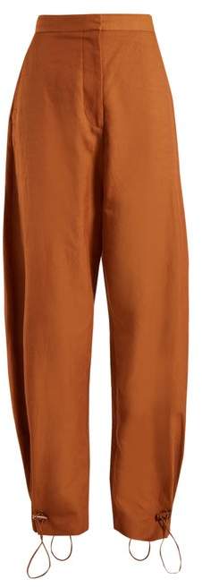 Yesenia drawstring-cuff woven trousers