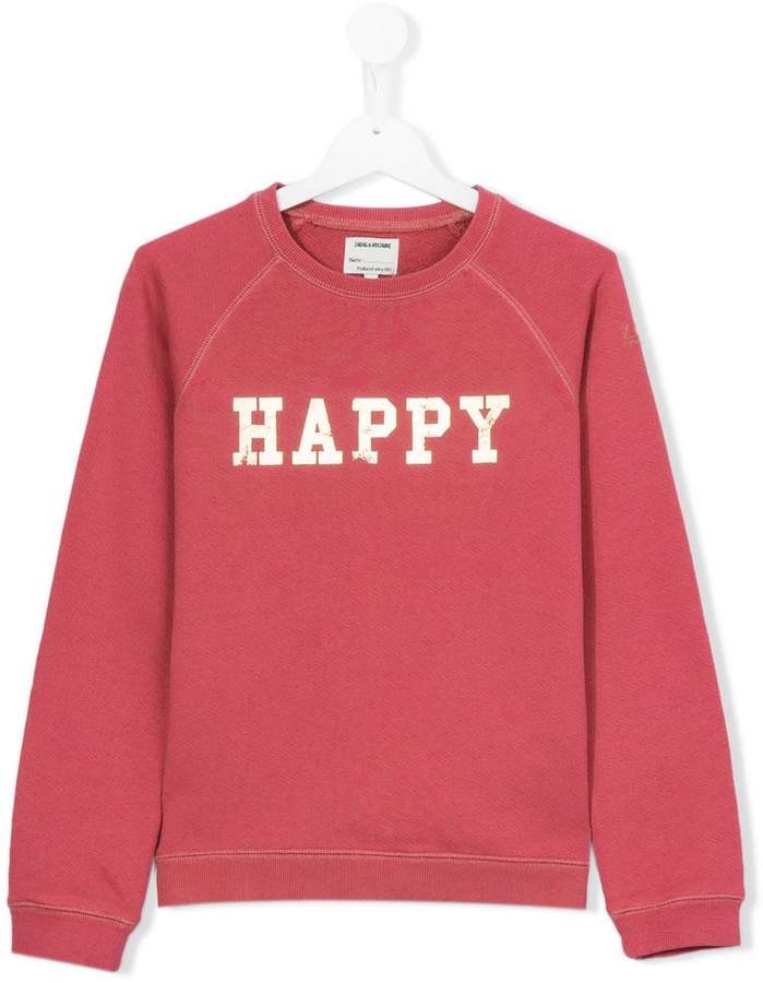 Zadig & Voltaire Kids Sweatshirt mit Happy-Print