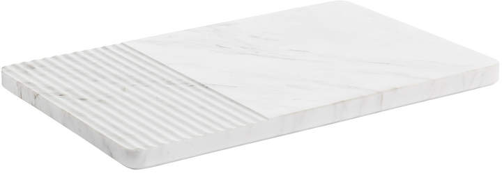 Muuto - Groove Marmor Servierplatte, Weiß