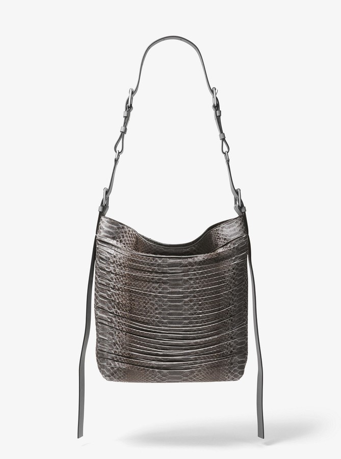 Michael Kors Naomi Extra-Large Leather Shoulder Bag - SLATE - STYLE