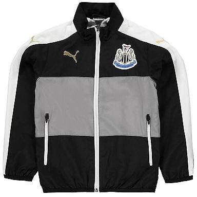 Kids Newcastle United Leisure Jacket Track Top Coat Junior Boys Full Zip