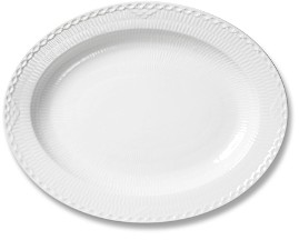 White Half Lace Platter