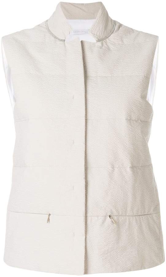 fitted padded gilet