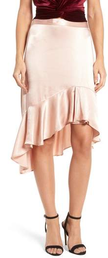 Sateen Ruffle Skirt