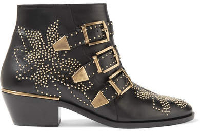 Susanna Studded Leather Ankle Boots 