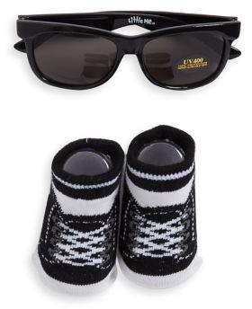 Baby Boy's Two-Piece Socks And Sunglasses Set