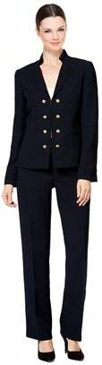 Petite Double Breasted Pant Suit.