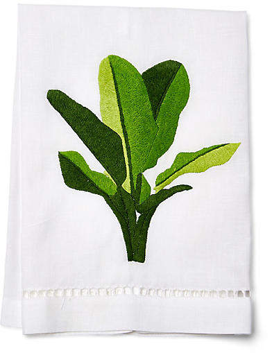 Palm Guest Towel - Green/White
