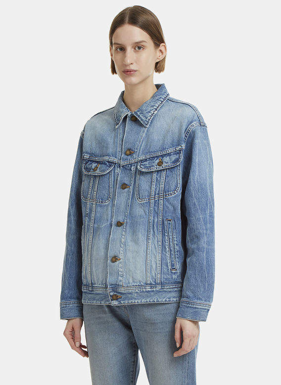 Oversized Denim Jacket in Blue