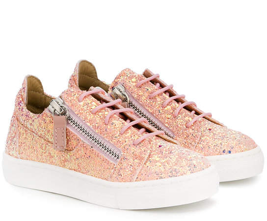Giuseppe Junior glitter lace-up sneakers