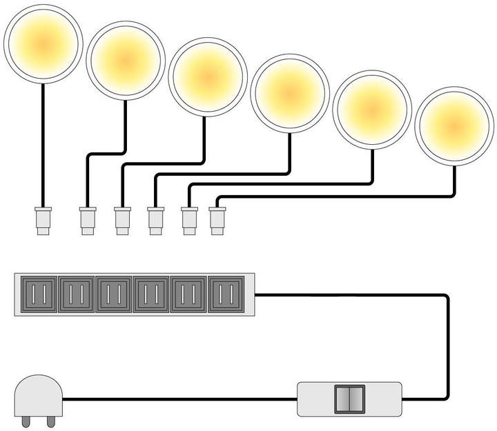 Trendteam EEK A+, LED-Unterbauspot Canyon (6er-Set)