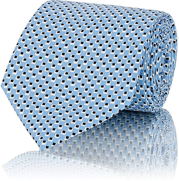 Men's Dot-Pattern Silk Necktie