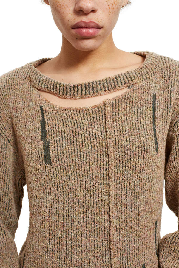 Wiggly Road Distressed Sweater