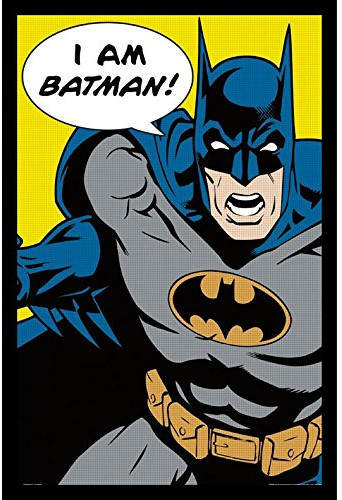 Buy Art For Less FRAMED Batman - I Am Batman 345x22.5 Art Print Poster Comic
