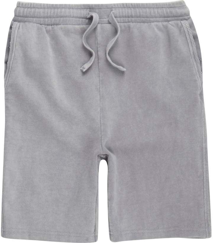 Boys Grey washed jersey shorts