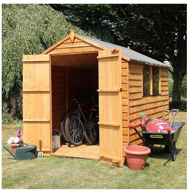 Mercia Mercia 8x6ft Great Value Overlap Shed Apex With Windows & Double Doors