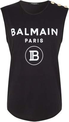 Balmain Logo Tank Top Balmain Logo Tank Top